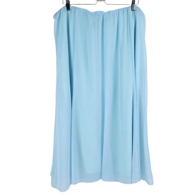 Alex Evenings Light Aqua Tea Length Chiffon Midi Skirt 3X NWT - Image 1 of 4