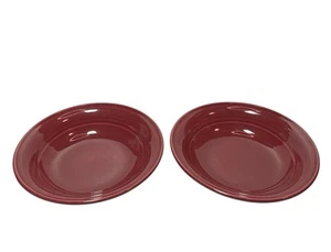 Vintage 2er Set Nancy Calhoun Unifarben HIMBEERE 5,5" Obst Dessert Schalen - Bild 1 von 7