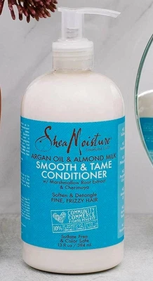 SheaMoisture гладкий и прирученный кондиционер для вьющихся волос аргановое масло и миндаль... - Изображение 1 из 4