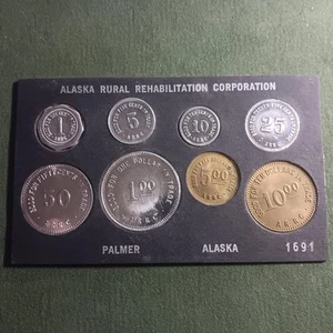 ALASKA ARRC 1935-1985 50th anniversary set 1c-10 Dollar - AS issued in holder - Picture 1 of 2