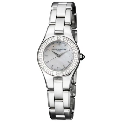 Relógio feminino Baume & Mercier Linea diamante madrepérola 27 mm MOA10078 - Imagem 1 de 4