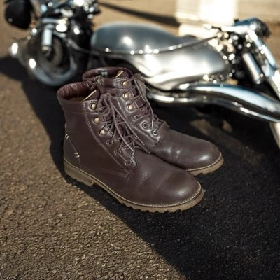 Kodiak Mahone Cuero Rockabilly Impermeable Motocicleta Callejero Bota Talla 8.5 Foto 1 de 4