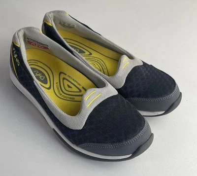 Ryka Mujer Sin Esfuerzo Mary Jane Pisos Gris Amarillo Talla 6 Foto 1 de 4