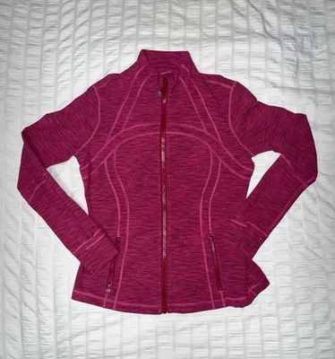Chaqueta Rara Lululemon Define Diamond Berry Rumble Magenta Rosa Rulu Suave Talla 12 Foto 1 de 4