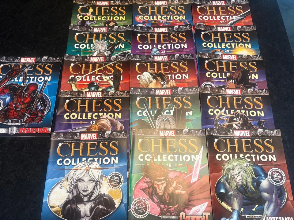Marvel Chess Figurine Collection  Magazines And Matching Figurines 31-49 - Image 1 of 1