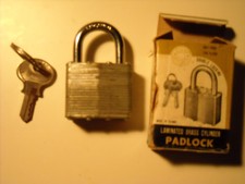 Padlock, Laminated Brass Cylinder