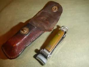 Antico tagliaunghie con custodia originale Germania? - Foto 1 di 8