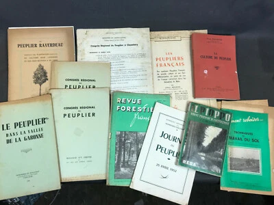 Lot de livres et revues sur la culture du peuplier des années 1950 arboriculture - Photo 1/4