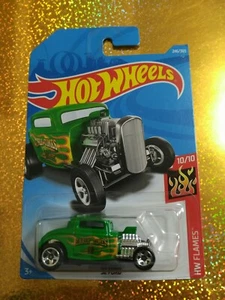 (1) Hot Wheels '32 Ford #246/365  Green  HW Flames #10/10 - Picture 1 of 6