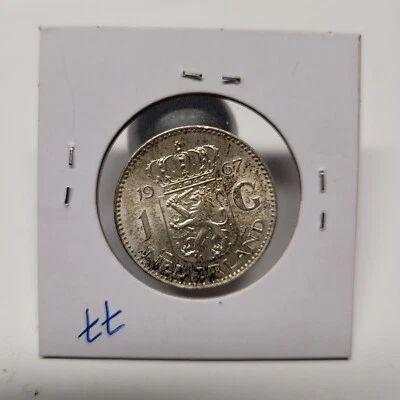 1967 Netherlands Silver (.720) 1 Gulden - Image 1 of 2