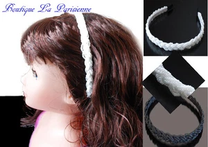Headband Beads Glass Beads Hand Band Hair Accessory Wedding Communion Paris - Picture 1 of 6