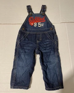 Mono con tirantes azul bebé bordado Oshkosh B’gosh 12 meses no.95 - Imagen 1 de 6