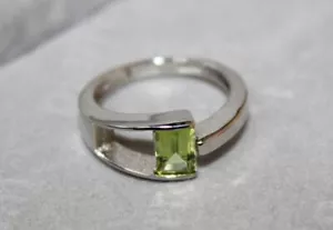 Natural Peridot Gemstone Handmade Statement Ring 925 Solid Sterling Silver - Picture 1 of 6