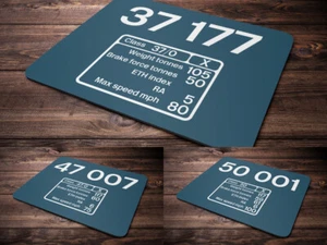 British Railways BR TOPS Panel Locomotive Number Mouse Mat Class 37, 47, 50, 56 - Picture 1 of 4