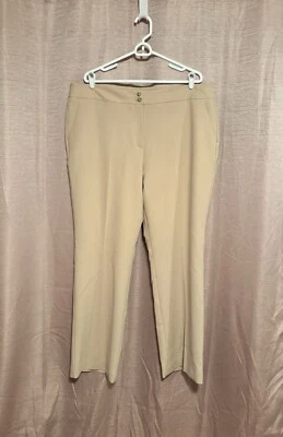 Nuevo con etiquetas Pantalón de vestir forrado Talbots para mujer talla 18 color tostado mezcla de poliéster Foto 1 de 4