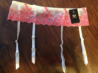 NUEVO CON ETIQUETAS WACOAL 848291 ABRAZO ENCAJE LIGUERO P/S MARFIL MELOCOTÓN Foto 1 de 3