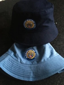 Navy/ Sky Blue Bucket Hat Medium Adult 58cm lined City cotton mix - Picture 1 of 3