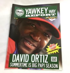 July 2013 Yawkey Way Report Red Sox Program Magazine David Ortiz Big Papi Cover - Picture 1 of 2
