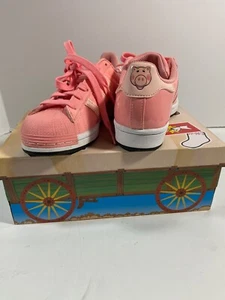 adidas Superstar J Hamm Toy Story Girls Size 3.5 Pink Sneaker Shoes Pixar Disney - Picture 1 of 9