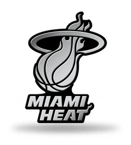 Miami Heat Logo 3D Chrome Auto Decal Sticker NEW Truck Car Rico - Picture 1 of 1