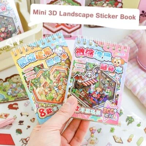 DIY Mini 3D Landscape Sticker Book PET Miniature Scene Book for Kids - Picture 1 of 11