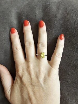 Anel de pedra preciosa amarela - Imagem 1 de 4