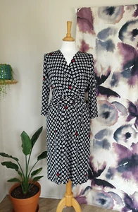 MAX MARA STUDIO Black floral stretch fit dress size M - Picture 1 of 7