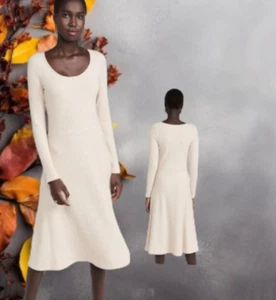 Vince Rib Scoop Neck Long Sleeve Knit Dress Plus NWT Sz Sz 3 XL - Picture 1 of 5