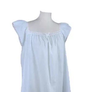 Vestido de Noche Grande Vintage Cachet by Sears Como Nuevo Verde Mezcla de Algodón Cuello Cuchara - Imagen 1 de 8
