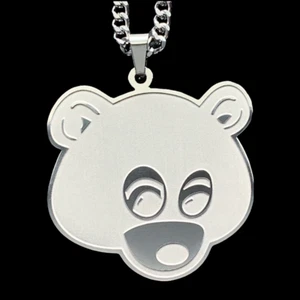 Dropout Bear Necklace! Stainless Steel Kanye West Pendant + Steel Chain Yeezy - Picture 1 of 3