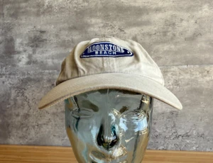 Vintage 1990s Ahead Moonstone Beach Beige Cotton Strapback Cap - Picture 1 of 6