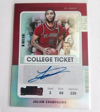 JULIAN CHAMPAGNIE. PANINI CHRONICLES CONTENDERS 2022.SPURS.COLLEGE TICKET. AUTO.