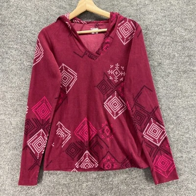 Columbia Sudadera con Capucha Mujer S Pequeña Rosa Geométrica Con Capucha Cuello en V Manga Larga Polar Foto 1 de 4