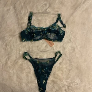Lise Charmel Grace Aquatique Bra 34E and thong Medium $315 - Picture 1 of 13
