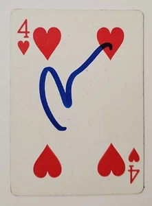 Mark Ruffalo signierte Four Of Hearts Spielkarte Now You See Me Magic Schauspieler RAD - Bild 1 von 1