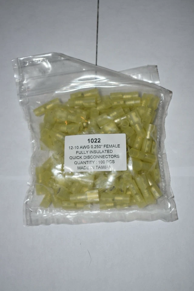 12-10AWG FEMALE QUICK DISCONNECT TERMINALS - 100PK - Image 1 of 1