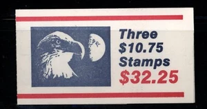 US Scott BK148 Unexploaded Booklet Eagle and Half moon strip 3 $10.75 stamps - Picture 1 of 1