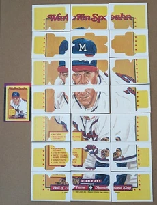 Complete 1989 Donruss Baseball Warren Spahn Puzzle + Puzzle Card - 22 in all! - Picture 1 of 1