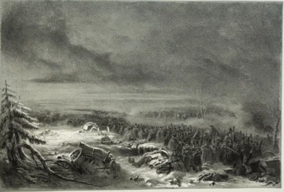 CAMPAGNE RUSSIE Militaria LITHOGRAPHIE Lemercier CHARLET XIX° - Photo 1/3