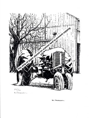 Case DC Farm Tractor ~ Impresión a pluma y tinta Foto 1 de 2