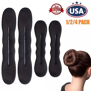 4× Hair Donut Bun Maker Magic Styling French Chignon Ballet Sock Updo DIY Tool - Picture 1 of 12