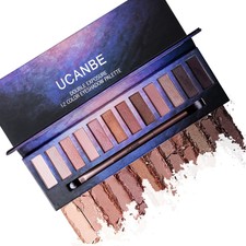 Matte Shimmer Eye Shadow Palette Highly 12 Pigmented Neutral Nude Shades Make Up
