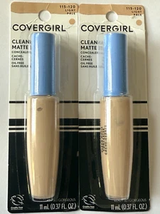 Covergirl Clean Matte Concealer Matt 115-120 Light 0.37 Fl oz Lot of 2 - Picture 1 of 6