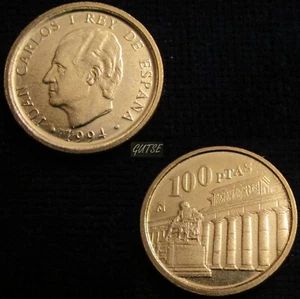 Gutse J.Carlos I-4, 100 Pesetas 1994, Pile Lis, Tranche Largeur, S / / C - Picture 1 of 1