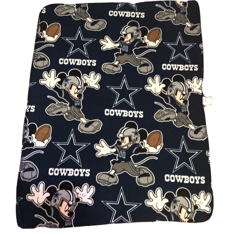 Disney NFL Dallas Cowboys Mickey Mouse Blue Lightweight Fleece Blanket Northwest Cover
