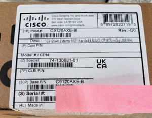 Nuevo punto de acceso inalámbrico Cisco C9120AXE-B (compramos y vendemos Cisco) - Imagen 1 de 3