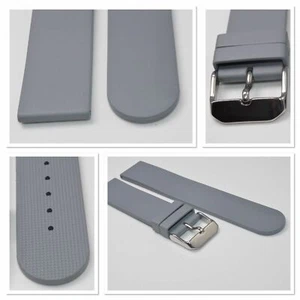 Correa de reloj de caucho Bonetto Cinturini modelo 270, lisa 20 mm, gris - Imagen 1 de 5