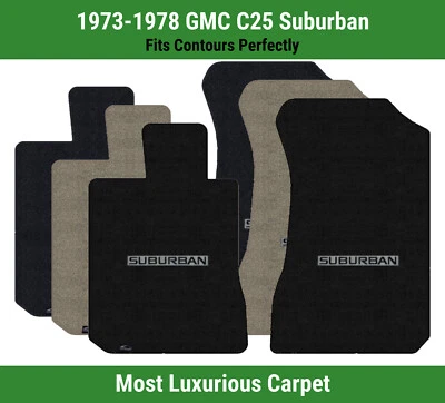 Alfombrillas delanteras Lloyd Luxe para '73-78 GMC C25 Suburban con negro sobre plata Suburban 3 Foto 1 de 4