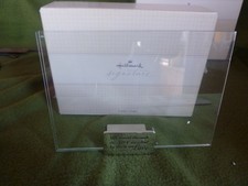 New In Box Hallmark Signature Glass Frame 4" X 6" Silver Metal Love Clip Stand
