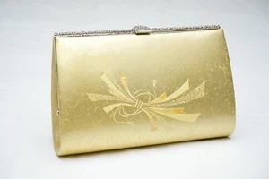 DEAR VANILLA JAPANESE KIMONO ENAMEL HANDBAG PURSE VINTAGE AUTHENTIC MADE JAPAN - Picture 1 of 7